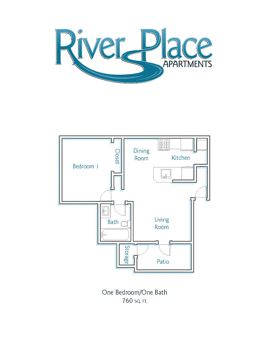 Floor plan 1bd 1ba