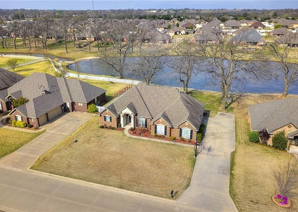 Aerial view of the home and neighborhood.