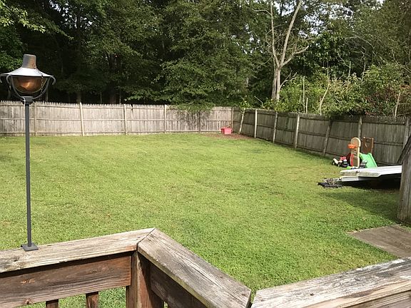 6ft privacy fence surrounds yard