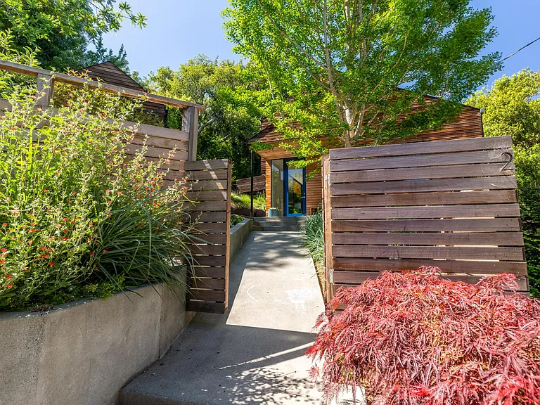 Front entrance through garden