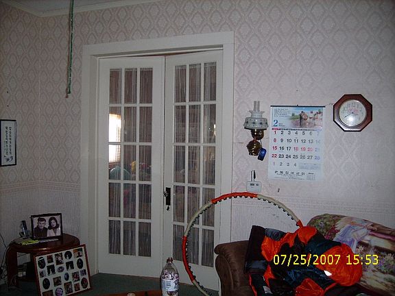 French doors to bedroom