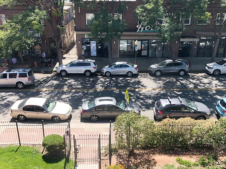 32nd Avenue from Bedroom # 2. Denver Museum of Contemporary Art owns the historic Holiday theatre across the street.