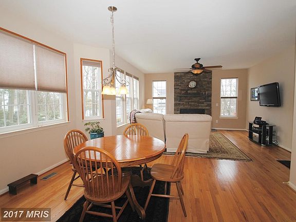 Stone pellet fireplace/breakfast nook