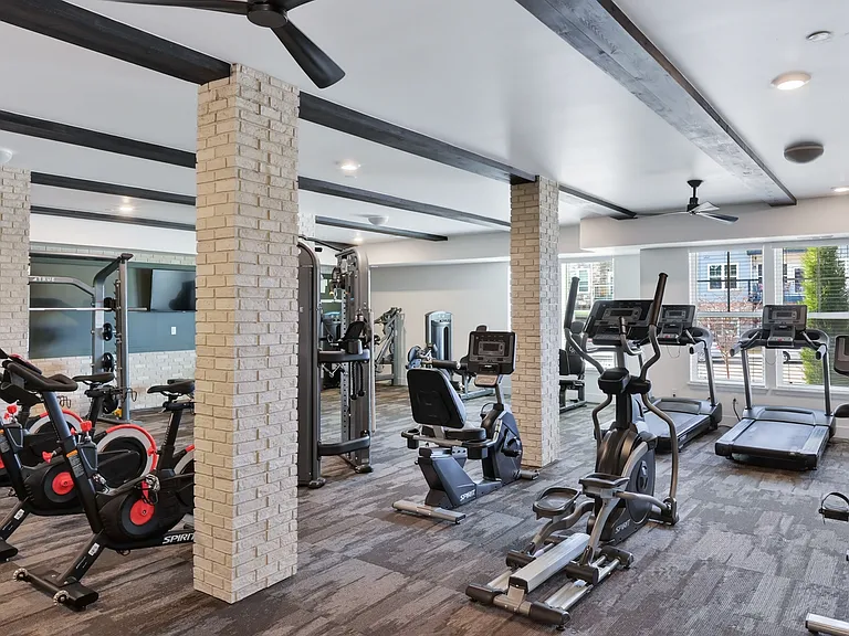 Stay active with a fully equipped fitness center right at home.