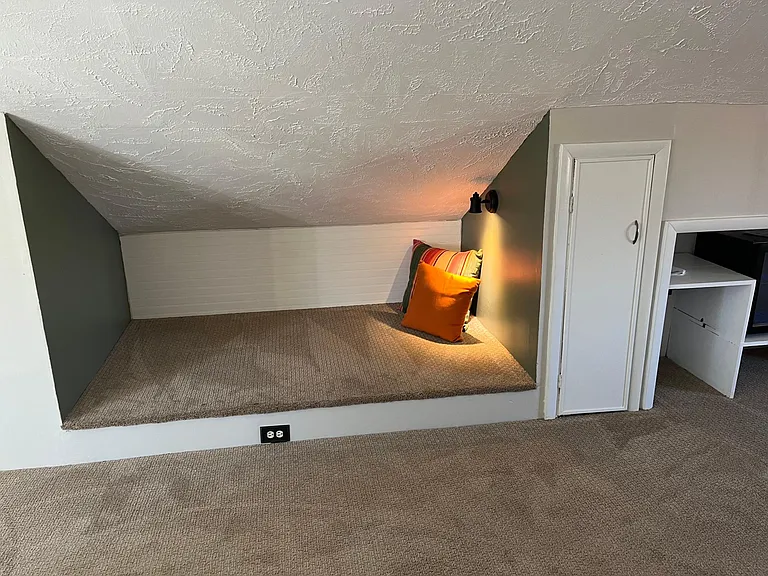 A study nook on third floor allows you to be together but get some privacy.