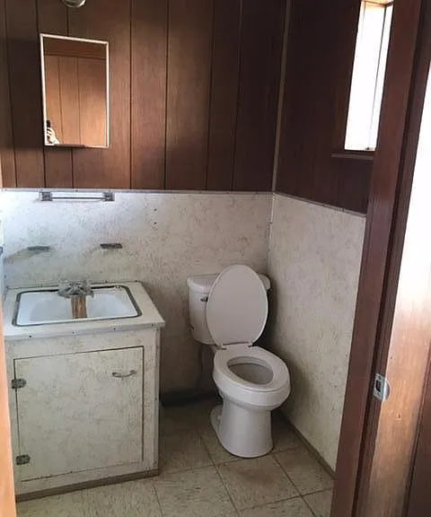 Half bath in laundry room