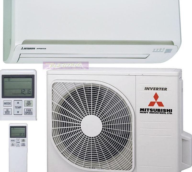 Cooling and heating is precisely controlled with this modern Mitsubishi AC.