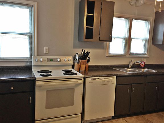 Electric Stove, Dishwasher and Refrigerator are included.