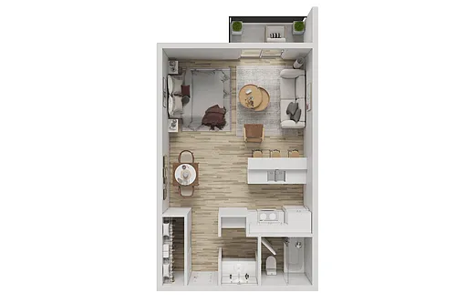 Floor plan Studio Platinum