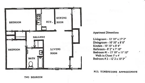 Floor plan 2 Bedroom - 1st Floor