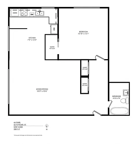Floor plan 1 Bedroom 1 Bath