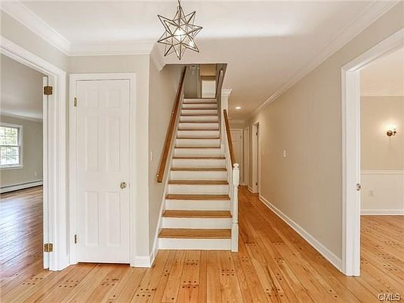 Foyer entrance with new lighting