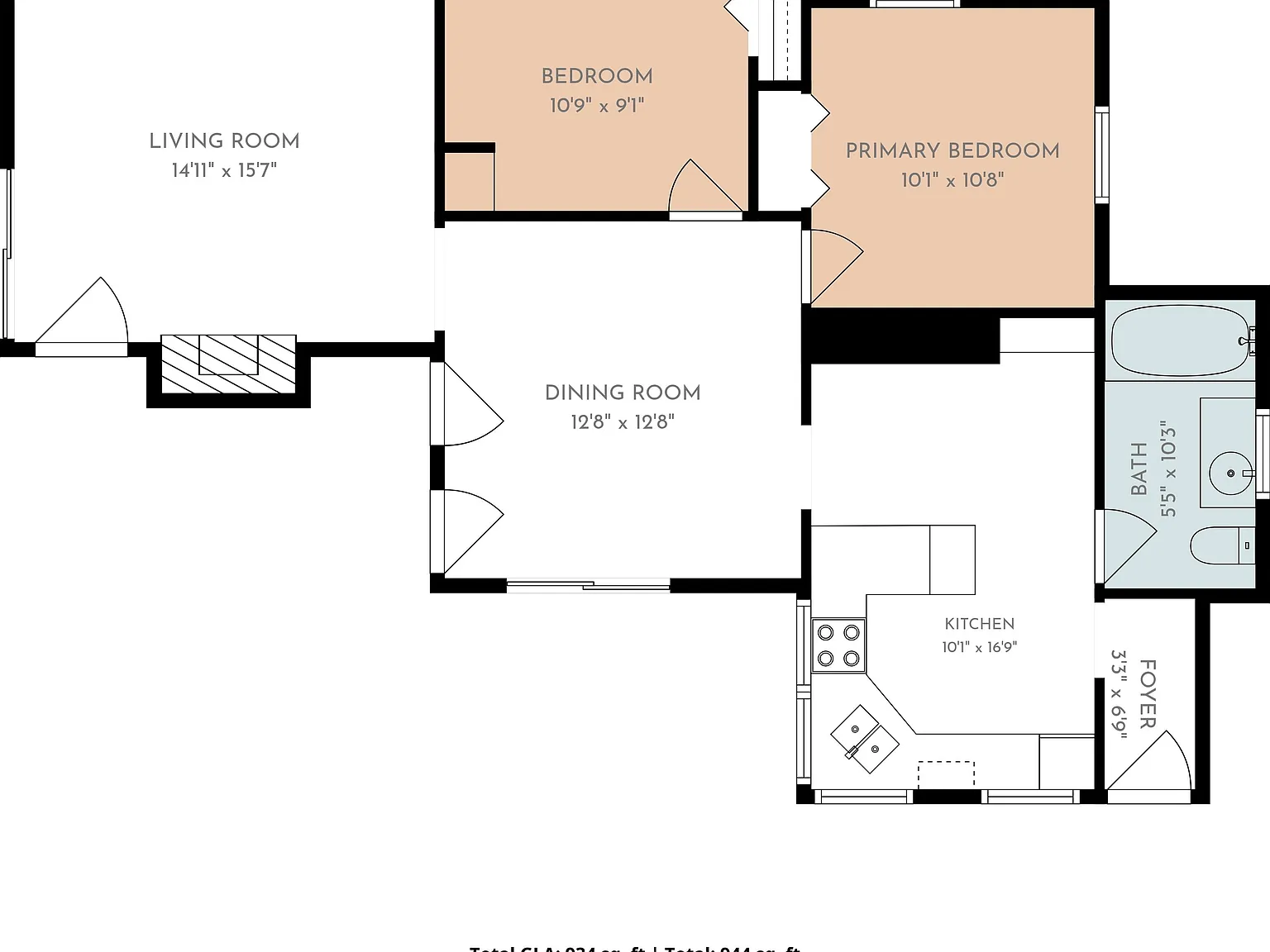 2 bed, 1.0 bath, 800 sqft, $1,550 — Photo 2