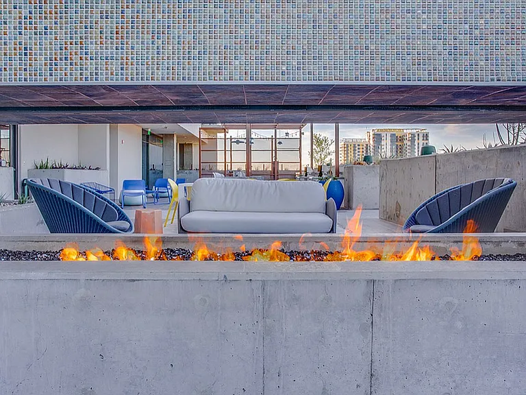 Rooftop Outdoor Lounge with Firepit