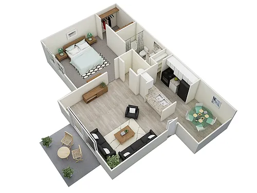 Floor plan One Bedroom