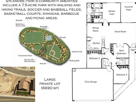 Aerial view & floor plan
