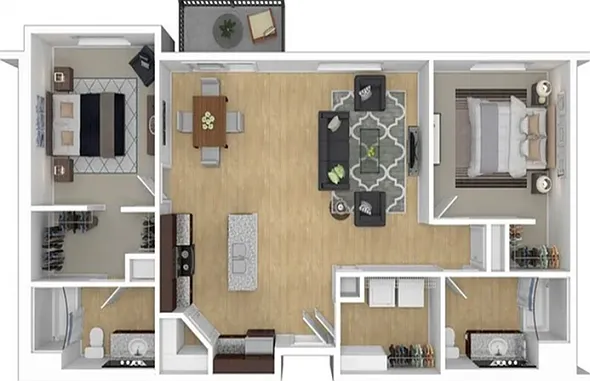 2 Bedroom Floor Plan 2 Bedroom Floor Plan