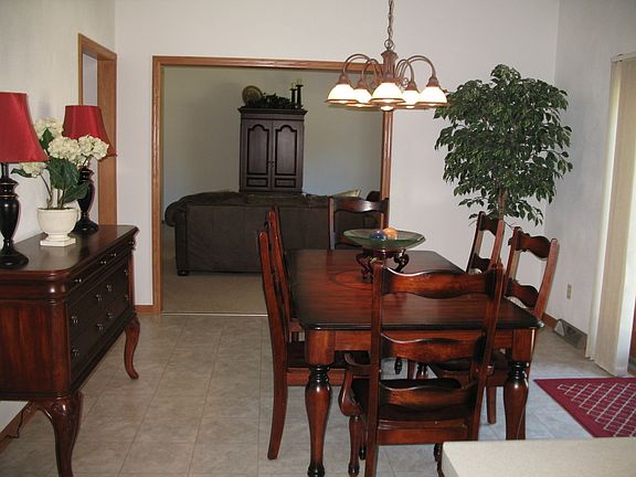 Enjoy meals with family and friends in your large dining area.