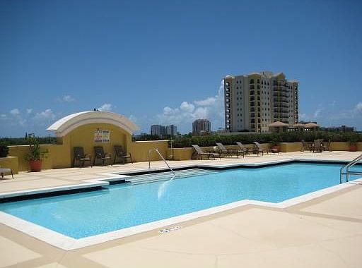 Resort style pool with huge sundeck