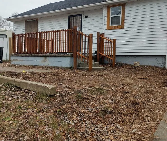 Freshly painted exterior and porch