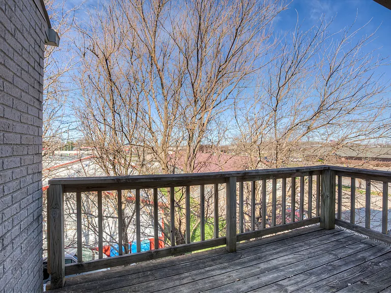 View from a balcony at Huntington Apartments.