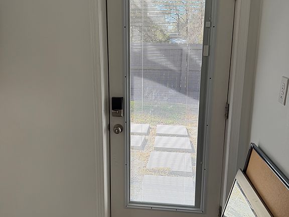 Entry from fenced in area