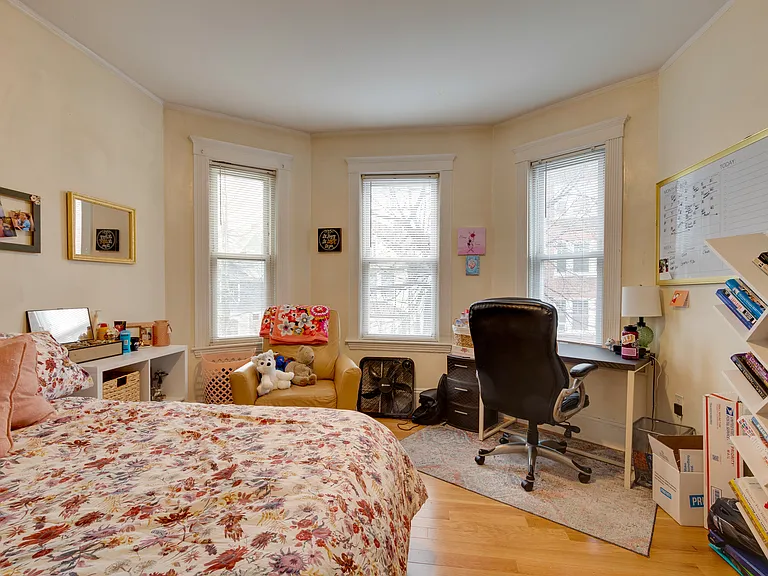 Front right bedroom with bay windows