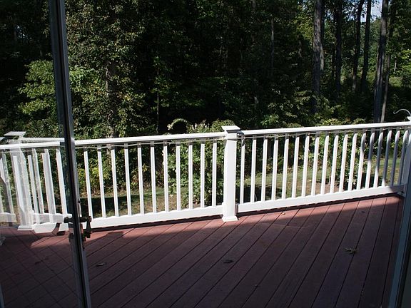 Deck overlooking woods