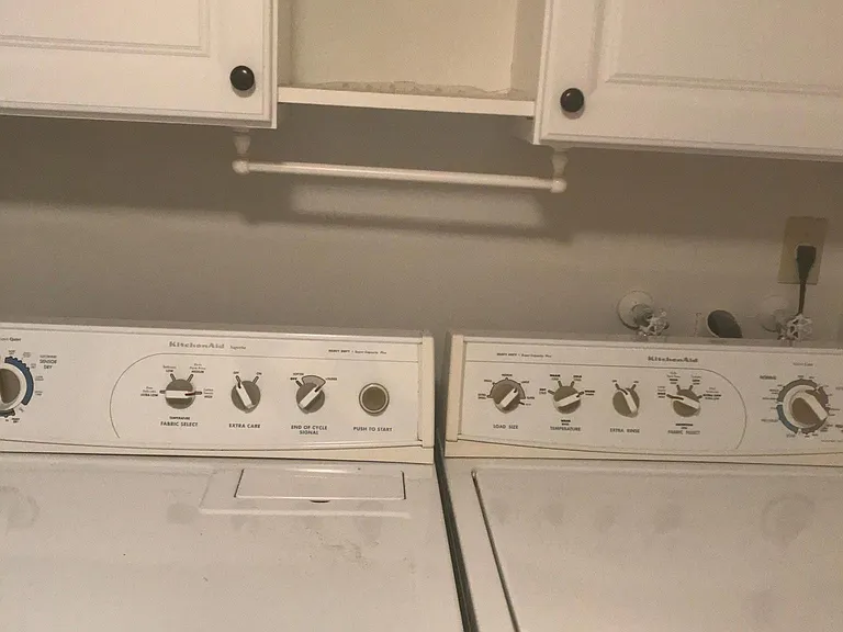Condo has full size washer and dryer inside condo