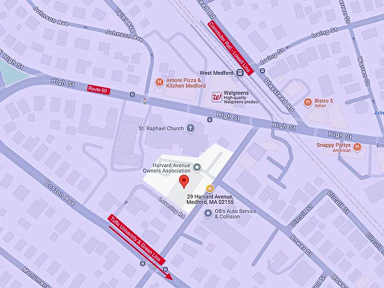 Google Map w/ Some Bus and Train Routes