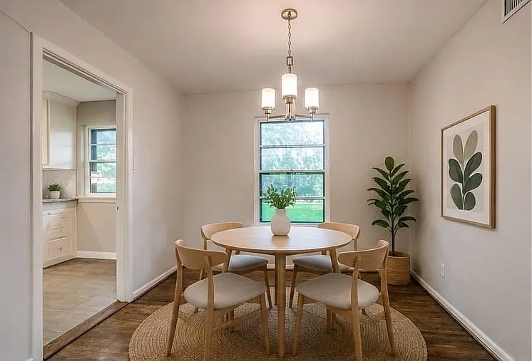 Virtually Staged Dining Room Area