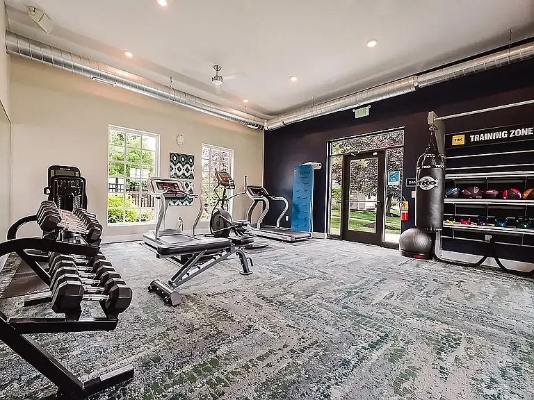 24-Hour Fitness Center at Alkire Glen Apartments