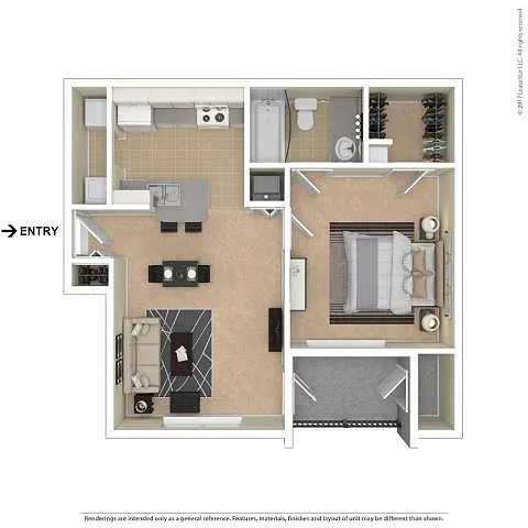 Floor plan One Bedroom