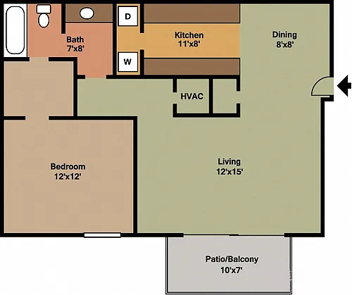 Floor plan 1X1