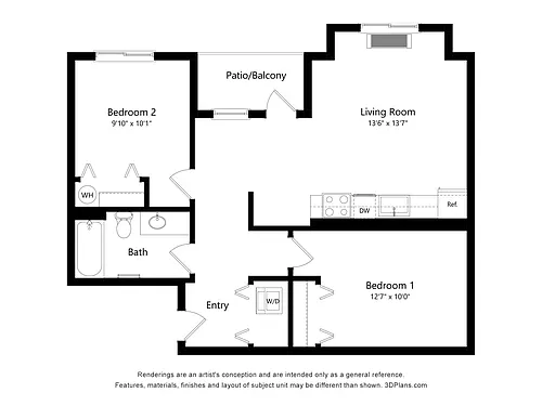 Floor plan 2X2 E