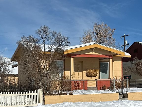 Front elevation in the winter facing north northeast.