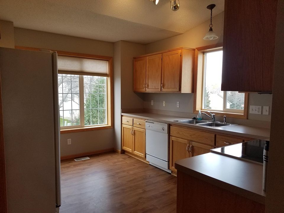 Kitchen that has plenty of room for a small table. Lots of counter and cupboard space.