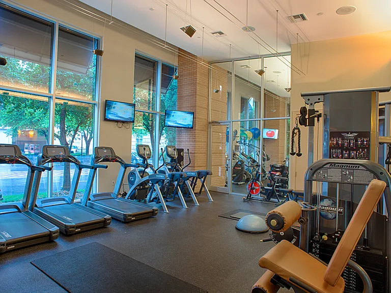 Cardio area in resident fitness center