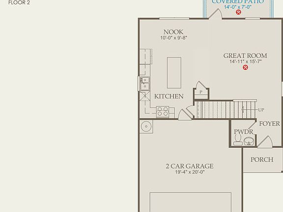Pierce Floor Plan, Quick Move-In Home, Floor 1