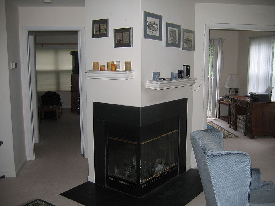 fireplace and 2 bedrooms