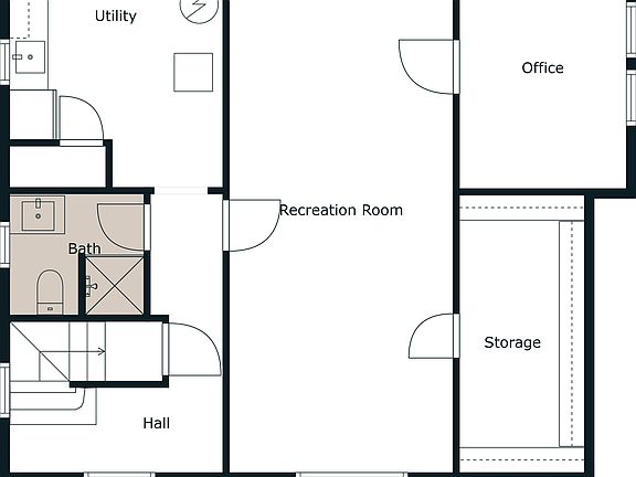 Downstairs floor plan