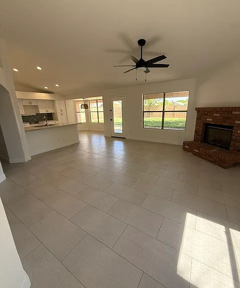 Tile throughout for easy cleaning