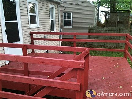 Large Deck on backside of home