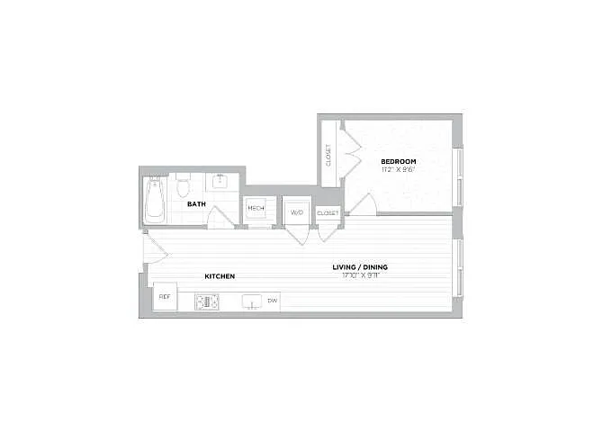 Floor plan Dylan 1K