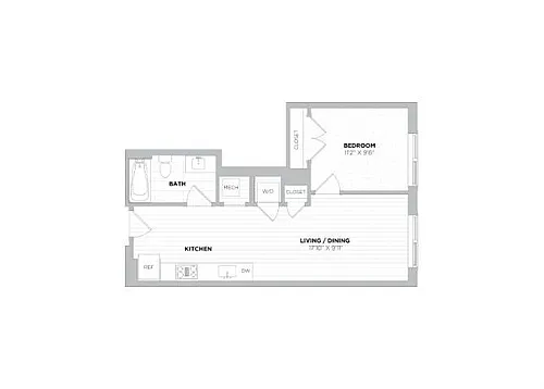 Floor plan Dylan 1K
