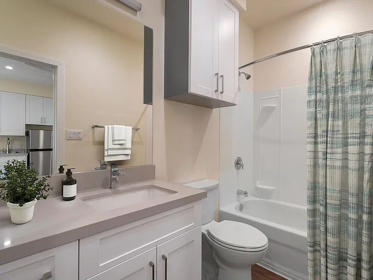 Studio apartment home bath