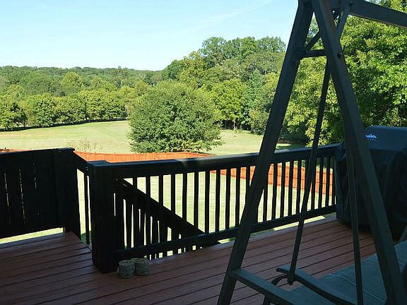 Back deck overlooking yard