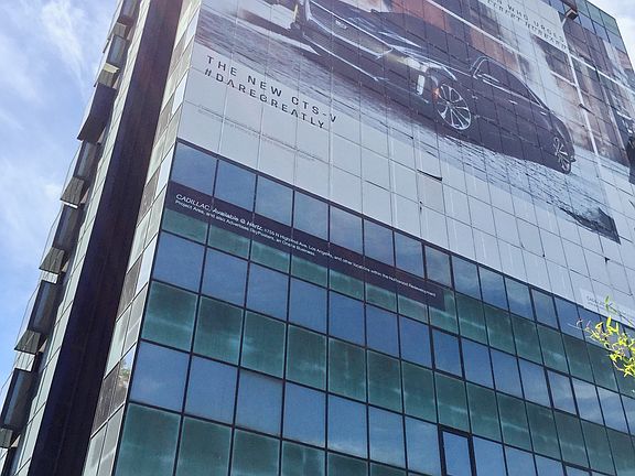 front of the building