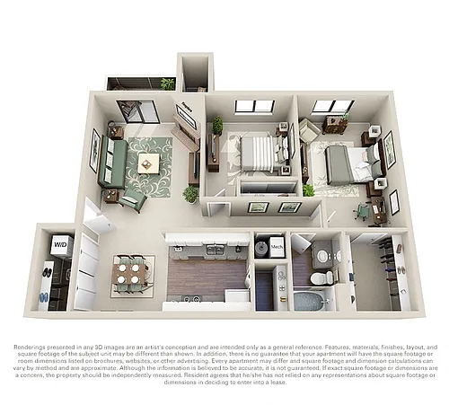 Floor plan 2x1 Renovated Alder