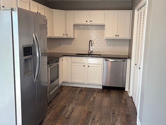 Kitchen with granite countertops
